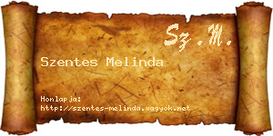 Szentes Melinda névjegykártya